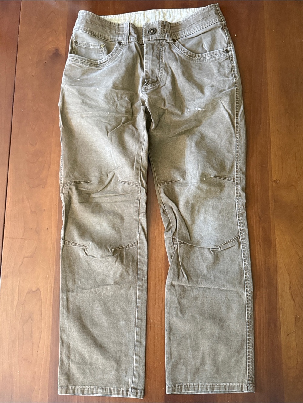 KUHL Kanvus Jean Straight-Leg Pants in Olive Green